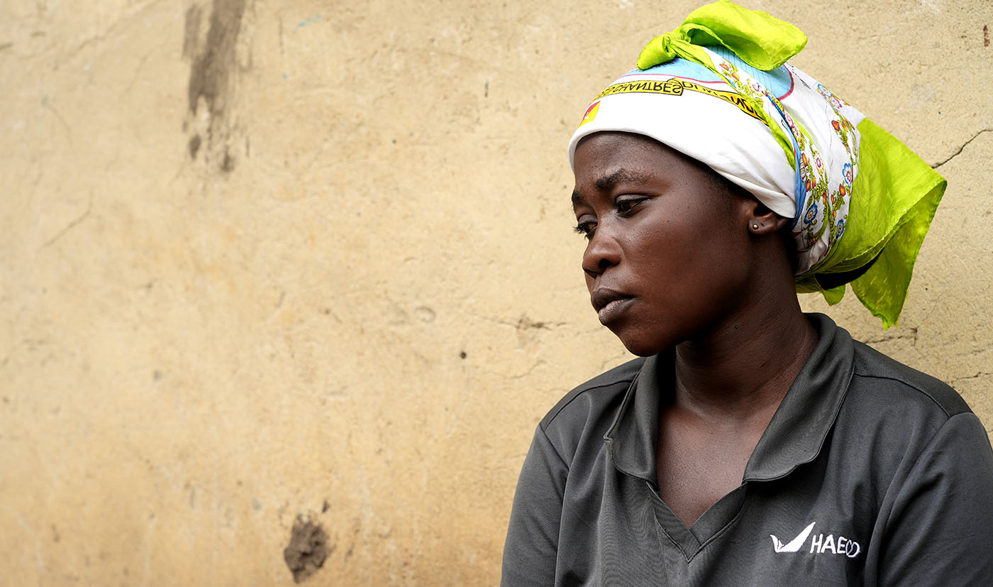 A photo of Gertrude, a Christian woman from the DRC