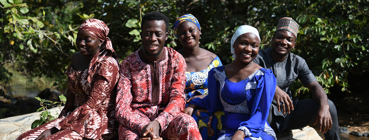 A Nigerian family posing for a photo